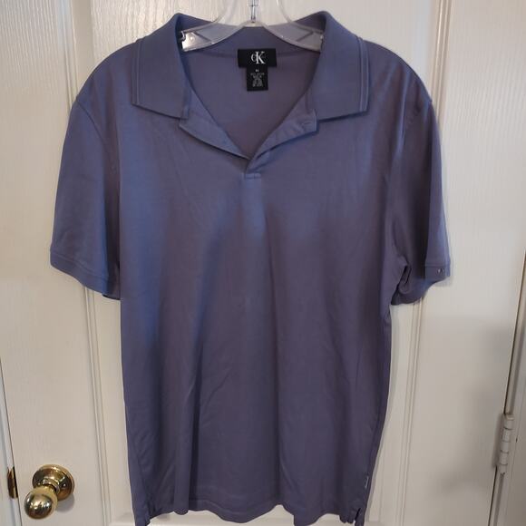 Calvin Klein Purple Polo Shirt Size M 100% Cotton RN 36543 - Picture 1 of 8